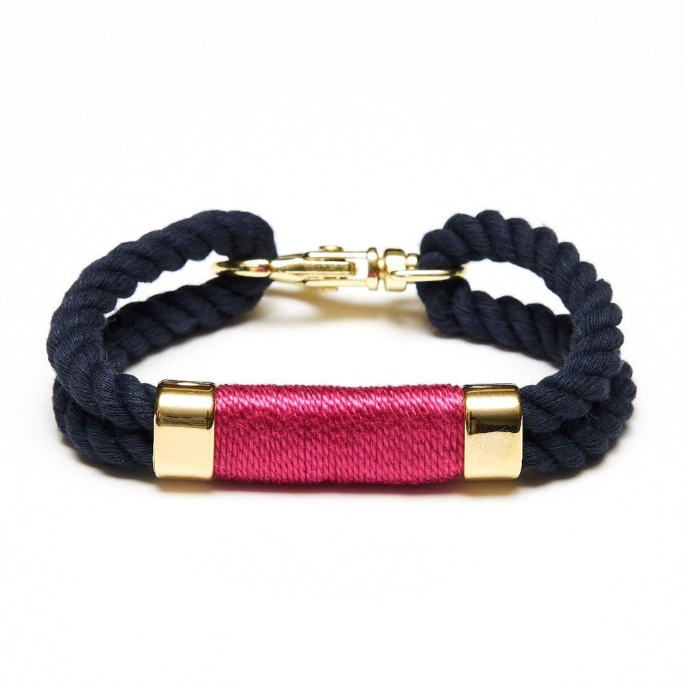 Allison Cole Womens Tremont Bracelet - Navy/Pink/Gold-NWOT Small